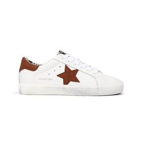 Vintage Havana Milani Sneakers White Cow Hair Star Womens Size 7 Low Top